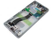 Silver full screen Service Pack housing housing Dynamic AMOLED Samsung Galaxy S21 Ultra 5G, SM-G998B, without front camera